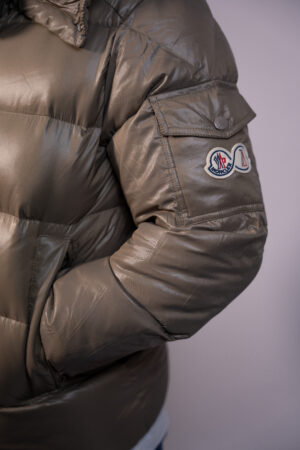Hooded Down Jacket Beige