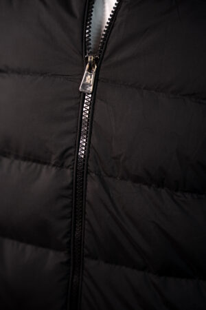 Moncler Black Padded Wool Zip Up Cardigan