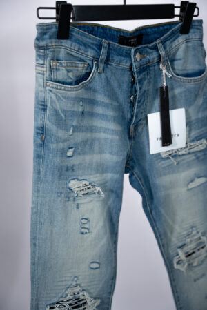 Amiri Blue Washed Blend Jeans